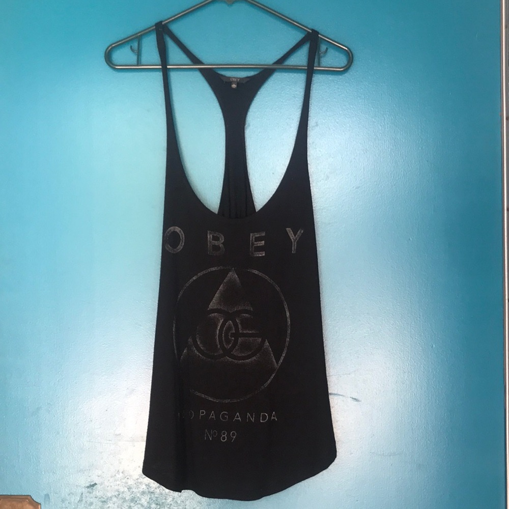 Obey Black Graphic Women's Tank Top